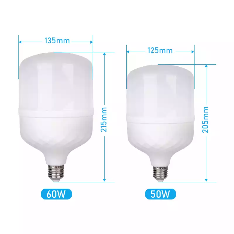 صرفه جویی در مصرف انرژی 60 وات 2 سال ضمانت لامپ T