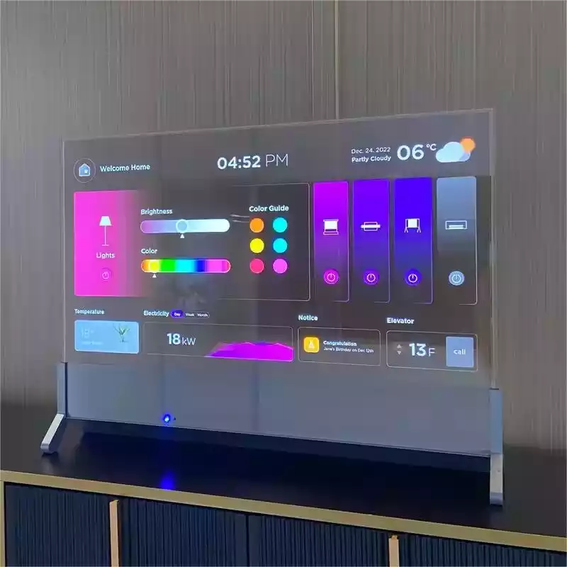 فروشنده قابل حمل صفحه نمایش LED شفاف